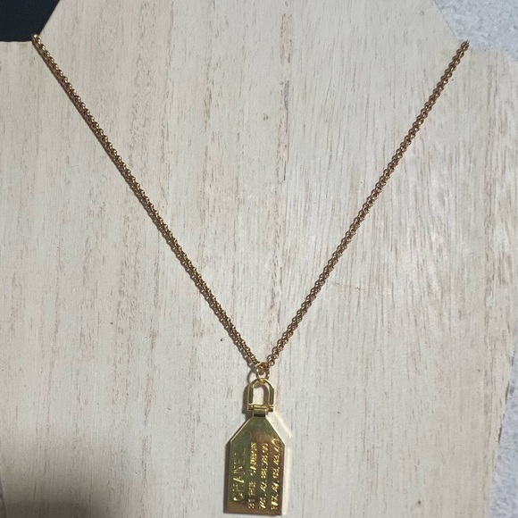 Zipper Pull Gold Plated Dog Tag - Picture 1 of 5